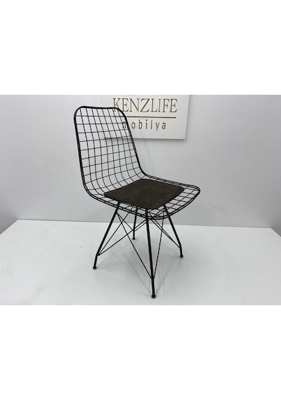 Knsz kafes tel sandalyesi 1 li mazlum syhkahve penye kumaş ofis cafe bahçe mutfak