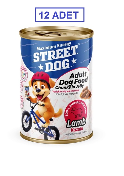 Street Dog Chunks İn Jelly Kuzu Etli Köpek Konserve 400gr 12li