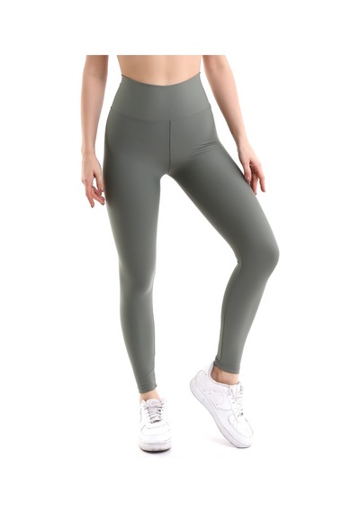Winmoda34 Kadın Korse Tayt Push Up Yüksek Bel Geniş Kemer Yeşil