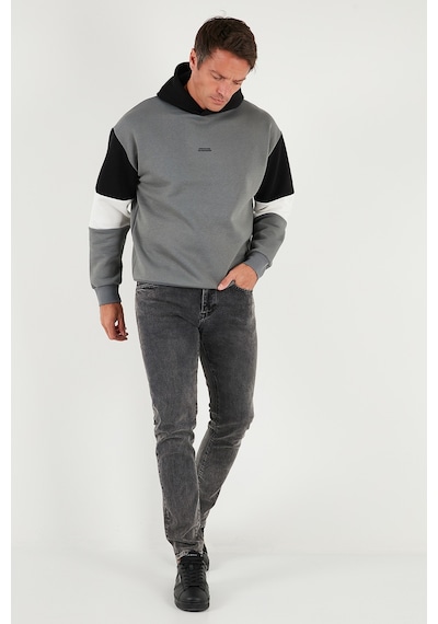 Buratti Pamuklu Relaxed Fit Kapüşonlu Içi Tüylü Yumuşak Şardonlu Erkek Sweat 5905299 Açık Haki
