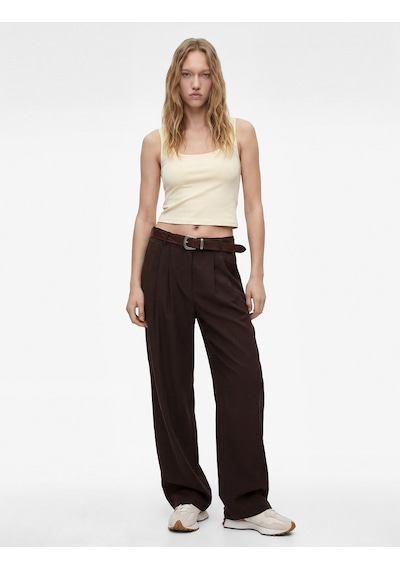 Koton Pamuklu Slim Fit U Yaka Kolsuz Bluz Sarı 6sal30299ık
