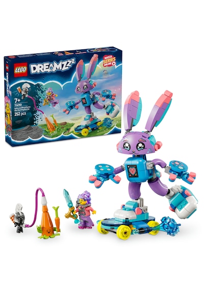 LEGO® DREAMZzz™ Izzie ve Oyun Tavşanı Bunchurro 71490 - 7 Yaş ve Üzeri Çocuklar için Yaratıcı Oyuncak Yapım Seti (252 Parça)