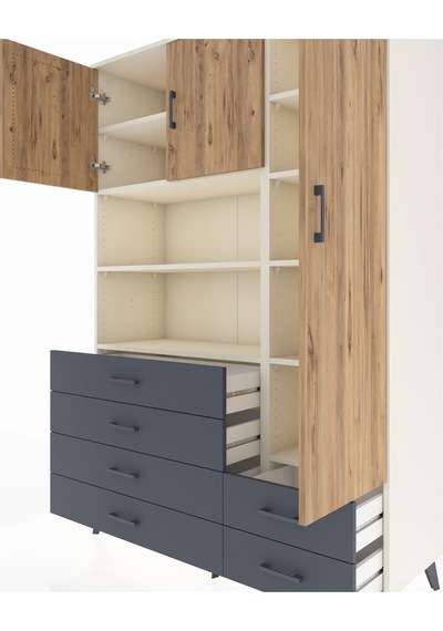 Hyperion Dolap 9 Raflı 6 Çekmeceli 3 Kapaklı 132x44x195 Aytaşı-çam/antrasit Atlas Çam/antrasıt Hyperion Dolap 9 Raflı 6 Çekmeceli 3 Kapaklı 132x44x195 Aytaşı-çam/antrasit Atlas Çam/antrasıt