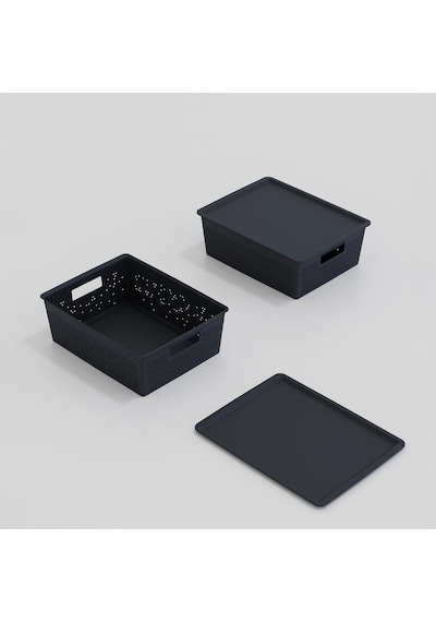 Deconox Seul Çok Amaçlı Kapaklı Saklama Kutusu - Şık Ve Dekoratif Dolap İçi Organizer Düzenleyici 4 L / 12 L / Diğer