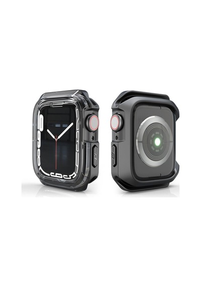 Apple Uyumlu Watch 40mm Zore Watch Gard 08 Sert Pc + Silikon Koruyucu