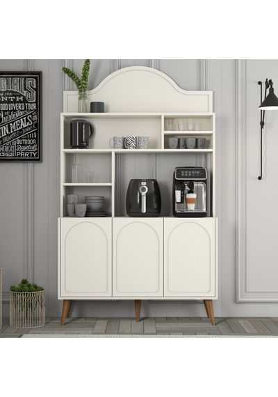 Lyon Kahve Köşesi 120cm - Krem / Ceviz