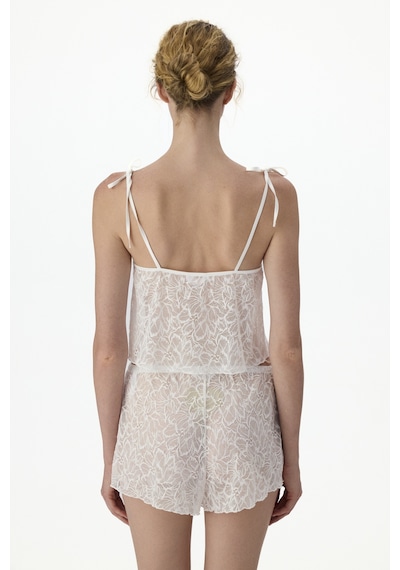 Penti Beyaz Bridal Delicate Şort Pijama Takımı