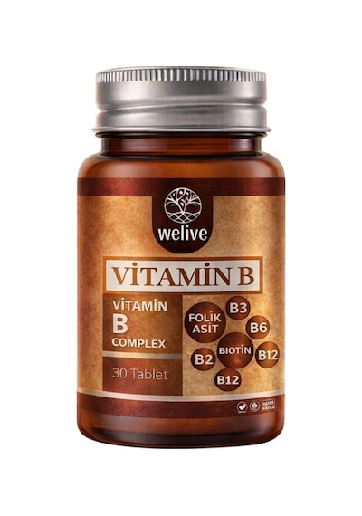 Vitamin B Kompleks 30 Tab B5, B6, B12, Folik Asit, Biotin