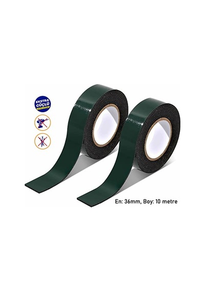 Tr Taraflı Köpük Bant Eva  Bandı Siyah 36 Mm X 10 Metre Diğer