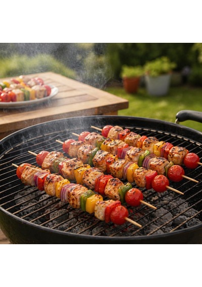 100 Adet 40 Cm Çöp Şiş Ahşap Tek Kullanımlık Mangal Şişi Uzun Çöp Şiş Barbekü Izgara Fırın Uyumlu Marshmallow Şiş Çubuk