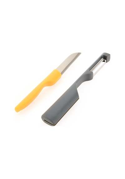 Vallettaa Delos 2'li Paslanmaz Çelik Bıçak Ve Soyacak Seti - Renkli - 23x5,5 Cm Çok Renkli