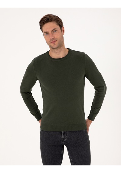 Pierre Cardin Erkek Koyu Haki Kazak /triko 50315509-vr111 Koyu Haki