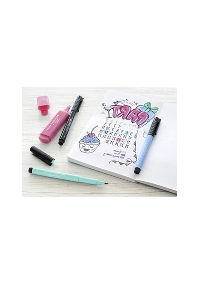 9 Parçalı Bullet Journaling Başlangıç Seti, Çok Renkli 124-Pembe