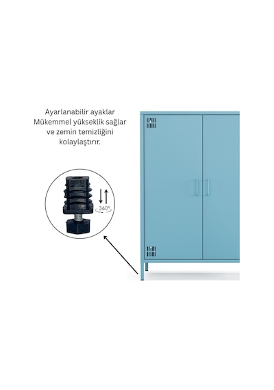 Pera Metal Dolap 2 Kapılı 80,50 X 40 X 109,50 Cm - 9 Renk Seçeneği Bulunmaktadır Ral 5024 Mavi Pera Metal Dolap 2 Kapılı 80,50 X 40 X 109,50 Cm - 9 Renk Seçeneği Bulunmaktadır Ral 5024 Mavi