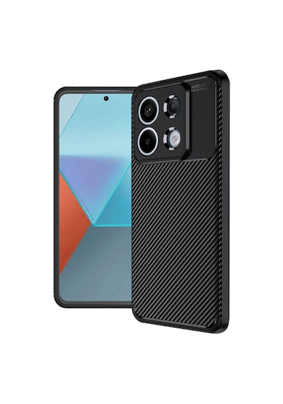 Note 13 Pro 4g Kılıf Auto Focus Karbon Kapak - Siyah
