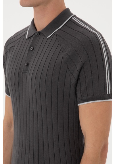 U.S. Polo Assn. Erkek Slim Fit Bisiklet Yaka Antrasit Tişört 50306481-VR006