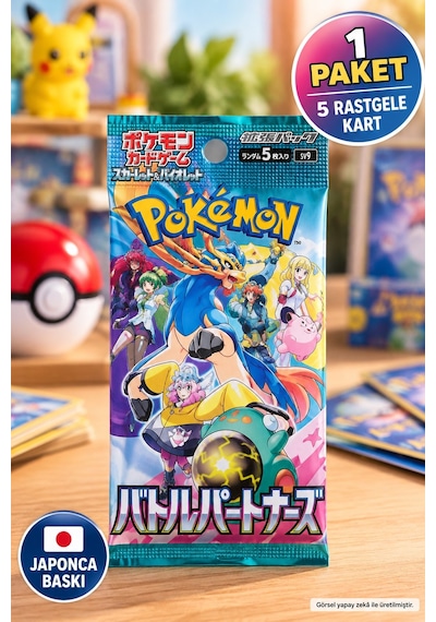 Pokémon Battle Partners Japonca Booster Paket 5 Kart Sv9 Scarlet & Violet