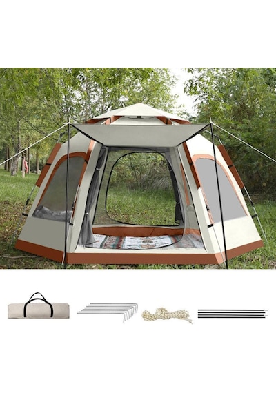 6 Kişilik Otomatik Çadır 280x240x155 Cm Çadır Çantalı Çadır - Su Geçirmez Çadır Sineklikli Çadır Çok Renkli