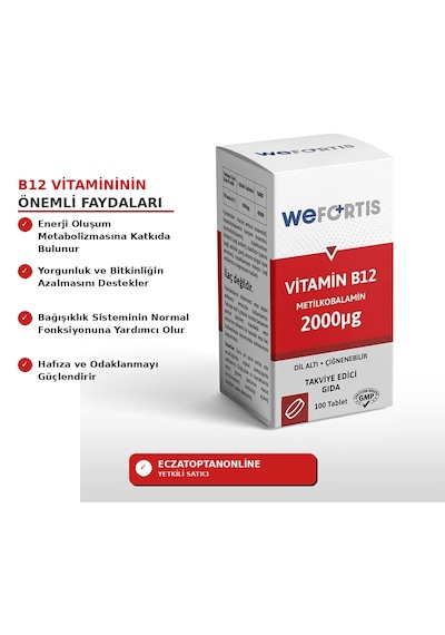 Wefortis B12 Methylcobalamin 100 Çiğneme Tablet