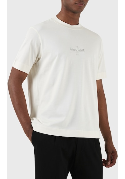 Emporio Armani Erkek T Shirt 3d1th3 1jocz 01a7 Ekru