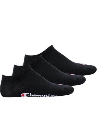 Champion Unisex Socken, 3 Paar - Sneaker Socken Basic Schwarz