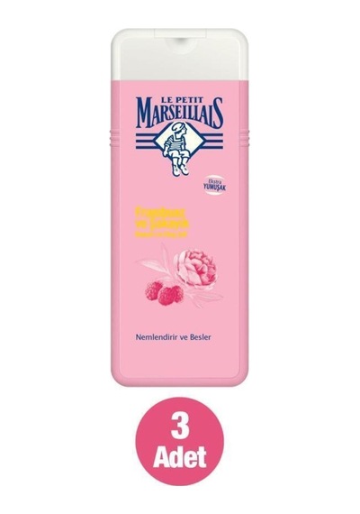 Le Petit Marseillais Frambuaz ve Şakayık Banyo ve Duş Jeli 400 ML x 3