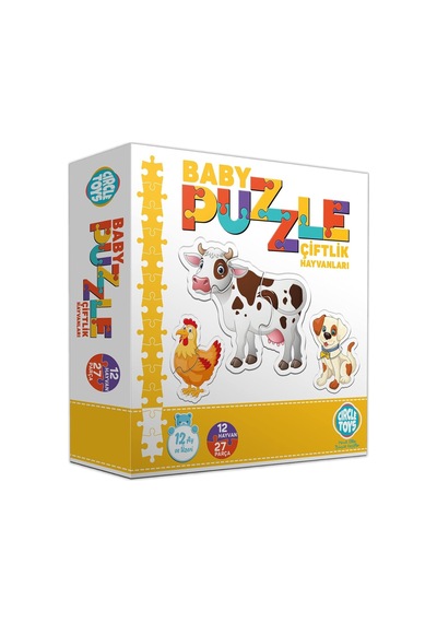 Crcl020 Baby Puzzle Çiftlik Hayvanları, Çok Renkli Genel