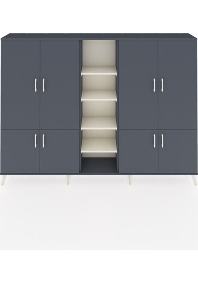 Arges Dolap 14 Raflı 8 Kapaklı 220x30x163 Antrasit-antrasit/aytaşı Antrasıt/aytası - Antrasıt Arges Dolap 14 Raflı 8 Kapaklı 220x30x163 Antrasit-antrasit/aytaşı Antrasıt/aytası - Antrasıt