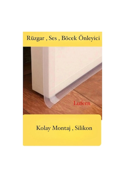 Rüzgar Ses Toz Böcek Önleyici Kapı Altı Isı Yalıtım Soğuk Kesici Şerit Bant Şeffaf 40 Mm X 3 Mt Diğer