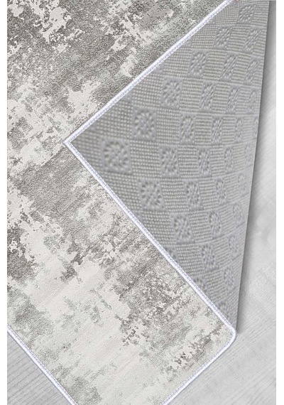 Rovigo Home Dijital Baskı Yıkanabilir Kaymaz Taban Salon Halısı Rvg0504 Gri