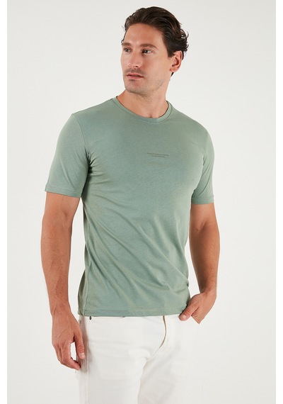 Buratti Pamuklu Baskılı Regular Fit Bisiklet Yaka Erkek T Shirt 59020205 Elma Yeşili