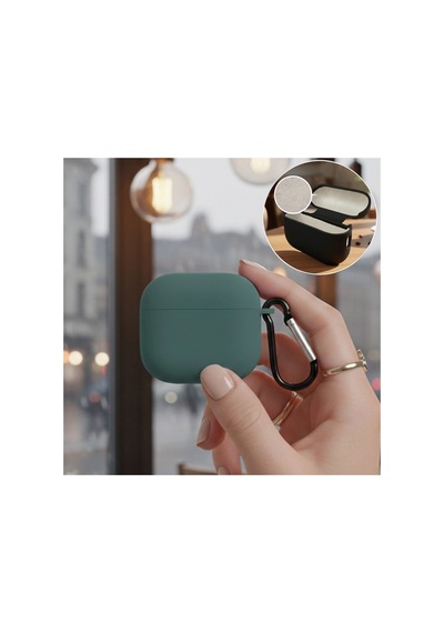 Caseonn Apple Airpods Uyumlu 5 Kılıf Askı Aparatlı Lansman Yeşil