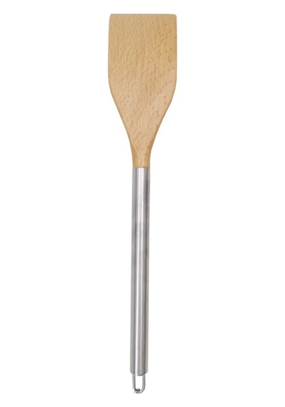 Evmoni Ahşap Uçlu Metal Servis Gereçleri Spatula - 6 Adet Tarı