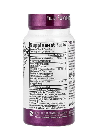 Nutri, Resveratrol+ Antioxidants 60 Vegan Capsules