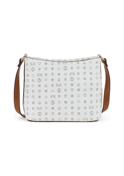 Bilik Deri Monogram Beyaz/taba Kadın Çapraz Askılı Çanta Nv 1008- 001