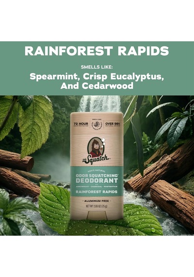 Dr Squatch Dr.squatch Rainforest Rapids Alüminyumsuz Stick Deodorant 75gr, 810095594670