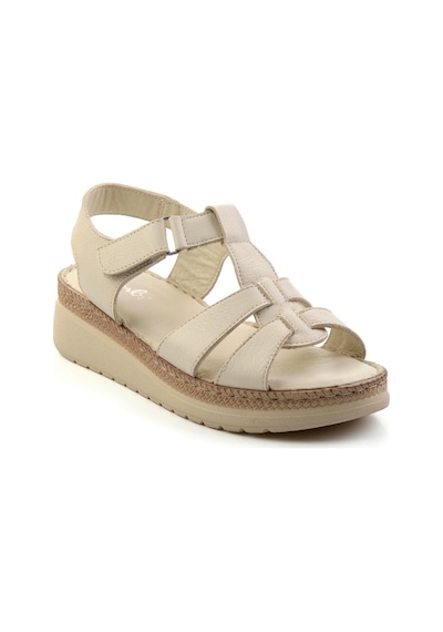 Bambi Bej Leather Kadın Sandalet K05087400603 Bej