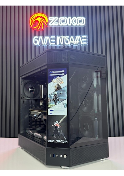Zoko Tank Siyah 12,6 Lcd Ekranlı 7x12cm Argb Fanlı Kumandalı Akvaryum Kasa