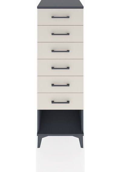 Hyperion Dolap 6 Çekmeceli 44x44x134 Antrasit-aytaşı Antrasit