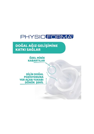 Chicco Physio Forma Mini Soft 2'li Emzik 0-2 Ay Beyaz - Mavi