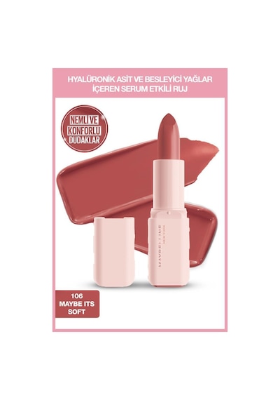 Maybelline New York Sky High Rosegold Glitz Maskara + Serum Etkili Hyalüronik Asit Ve Besleyici Yağ İçeren Ruj 106