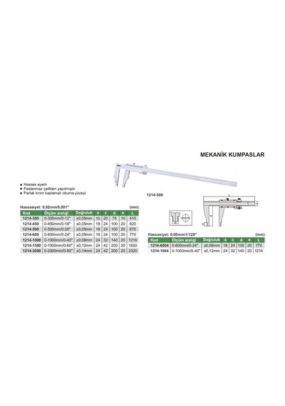 Insize 1214-600 Mekanik Kumpas