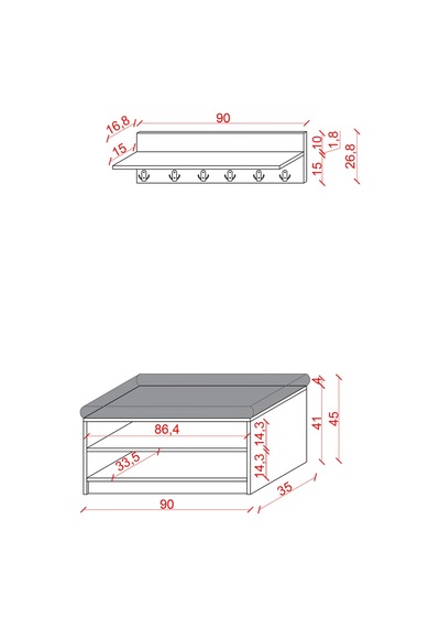 Asra Trend Puflu Ayakkabılık ve Askılık A-34 %100 MDF Minderli Portmanto Seti Beyaz Asra Trend Puflu Ayakkabılık ve Askılık A-34 %100 MDF Minderli Portmanto Seti Beyaz