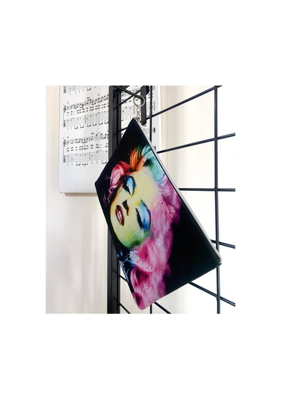 Herşey Nota Renkli Marilyn Monroe Clutch Portföy Çanta Çok Renkli