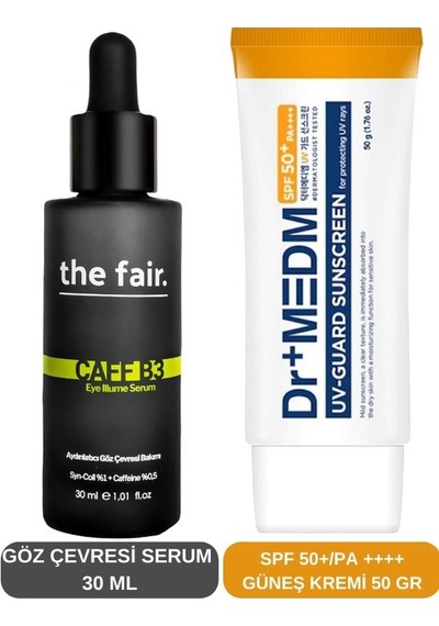 the fair. Caff-B3 Göz Çevresi Bakım Kremi 30 ML + Dermal Dr+Medm SPF50+ Yüksek Koruma Güneş Kremi 50 ML