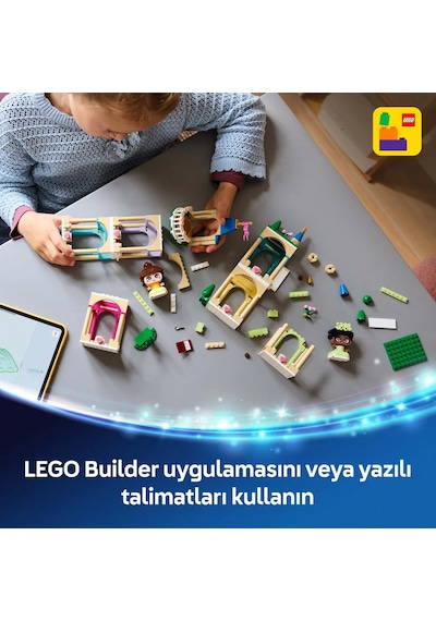 LEGO® ǀ Disney Princess Şato ile Mini Belle ve Tiana 43291 – 5 Yaş ve Üzeri için Aksesuarlar İçeren Oyuncak Yapım Seti (358 Parça)