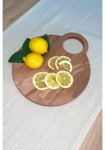 Ahşap Kesme Tahtası Sunumluk Doğal Kayın Ağacı 30x26 Cm - Kl-akt521a Ahşap