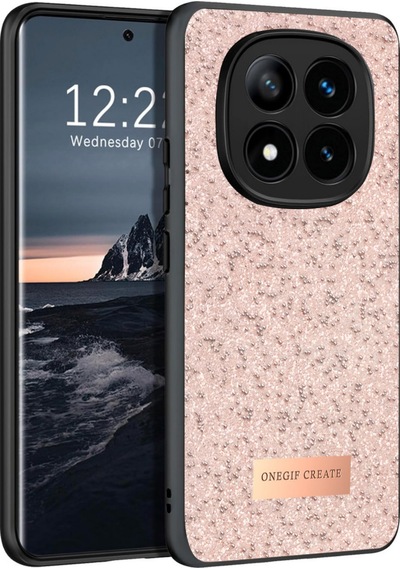 Nettech Xiaomi Redmi Note 14 Pro Uyumlu Simli Arka Koruma Kılıf - Gold Gold