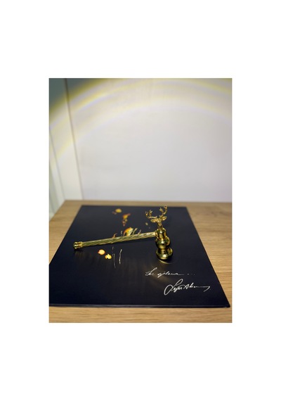 Dekoratif Geyik Figürlü Gold Mum Söndürücü Obje Altın - 805652324 Altın