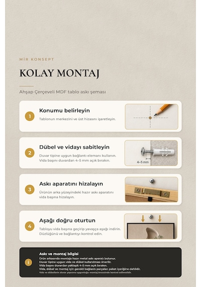 Ahşap Çerçeveli 3'lü Mdf Tablo Seti Uv Baskı Bej Organik Form Japandi Salon Duvar Dekoru Renk: Siyah Ölçü: 30 X 40